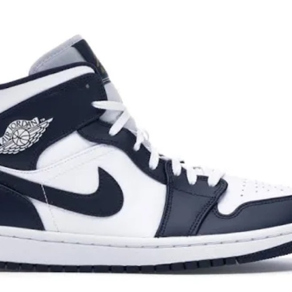 Nike Air Jordan Men's Black and White High-Top Sneakers
